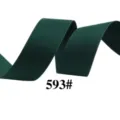 Ruban en satin vert foncé, élégante bande de tissu décorative pour cadeaux et couture. - Largeur 10mm, Longueur 10 Yards (9.14m) / Vert Foncé (593#)