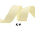 Ruban en satin jaune clair pour loisirs créatifs, emballage cadeau et décoration de couture. - Largeur 10mm, Longueur 10 Yards (9.14m) / Jaune Clair (824#)