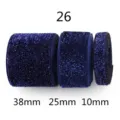 Cinta de terciopelo con purpurina brillante para lazos accesorios pelo DIY 3 tamaños - 026# / Ancho 10mm, Largo 10 Yardas