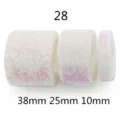 Cintas con purpurina degradada en 38mm 25mm 10mm, perfectas para manualidades y lazos. - 028# / Ancho 10mm, Largo 10 Yardas