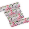 Nastro grosgrain floreale da 30mm variante con rose rosa, ideale per fiocchi e hobbistica. - Rosa Sfumato Rosa Floreale