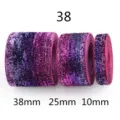 Cinta de terciopelo con brillo degradado para lazos DIY accesorios de pelo 38mm 25mm 10mm - 038# / Ancho 10mm, Largo 10 Yardas
