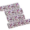 Nastro grosgrain stampato a trasferimento termico cavo da 30mm per accessori fiocco. - Rosa Viola Sfumato Galassia Unicorno Fiocco