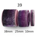 Rollos de cinta de terciopelo con brillo degradado de 38mm, 25mm y 10mm para manualidades. - 039# / Ancho 10mm, Largo 10 Yardas