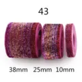 Cinta de terciopelo con purpurina degradada 38mm 25mm 10mm accesorios lazo pelo - 043# / Ancho 25mm, Largo 10 Yardas