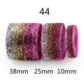 Cinta elástica con purpurina degradada para accesorios de lazos para el cabello y costura - 044# / Ancho 10mm, Largo 10 Yardas