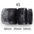Cinta elástica con purpurina negra rollos 38mm 25mm 10mm accesorios lazo pelo bricolaje - 045# / Ancho 10mm, Largo 10 Yardas