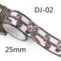 nastro grosgrain stampato zebra cartone animato 25mm per fiocchi fai da te e accessori regalo - Stile DJ-02 (Zebra dei Cartoni Animati Rosa Bianco) / Larghezza 25mm, Lunghezza 5 Yardas (4.5m/Rotolo)