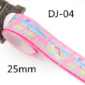 Nastro gros grain unicorno rosa 25mm per fiocchi fai da te e confezioni regalo creative. - Stile DJ-04 (Unicorno Arcobaleno Rosa) / Larghezza 25mm, Lunghezza 5 Yardas (4.5m/Rotolo)
