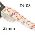 Nastro grosgrain unicorno 25mm carino cuore stampato tessuto fiocco capelli confezione regalo - Stile DJ-08 (Unicorno Bianco Cuori)