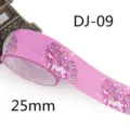 Nastro grosgrain con unicorno rosa, larghezza 25mm, ideale per bricolage fai da te e regali. - Stile DJ-09 (Unicorno Rosa Castello)