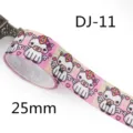 Nastro grosgrain stampato con unicorno rosa 25mm per fiocchi fai da te e confezioni regalo. - Stile DJ-11 (Unicorno Rosa Fiocco)