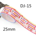 Nastro Grosgrain Unicorno 25mm Righe Colorate DIY Fiocchi Per Capelli Confezione Regalo - Stile DJ-15 (Unicorno Bianco Righe Colorate)