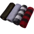 4 Rollen 26cm dekorative Netz-Bänder in sortierten Farben für DIY-Feste, Geschenke und Basteln. - Schwarz Silber Karo Set (4 Bände)
