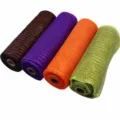 4 Rollen 26cm Deko Mesh Band Metallic Folie Poly Mesh für DIY Feiertag Kranz Geschenkverpackung - Schwarz Lila Orange Grün Halloween Set (4 Bände)