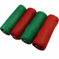 4 Rollen 26cm Weihnachts Deko Netzband Rot Gruen Metallic Glitzer Tüll für DIY Basteln - Rot Grün Zweifarbig Weihnachten Set (4 Bände)