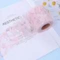 Ruban en tulle rose avec papillons brodés et paillettes pour déco de mariage DIY. - 6cm*10 Yards / Rose Poudré
