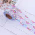 Rainbow mesh sequin ribbon trim detail shot, perfect for DIY crafts, wedding and party decoration. - WSP-9 * 38mm*5 Meters