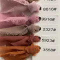 Handmade frayed chiffon ribbon sample card, perfect for wedding bouquets, floral wrapping and gifts. - Style (5923)