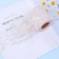 Nastro in tulle con paillettes e farfalle 3D per fai da te, matrimonio e decorazioni. - Bianco avorio