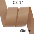 Light brown glitter grosgrain ribbon 38mm wide, sparkling fabric for DIY bows and gift wrapping. - 20#-Coffee (CS-14)