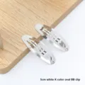 5cm white K color oval BB clip, metal hair accessory variant for daily styling and hair styling. - Oval Snap Clip / 5cm / White Gold