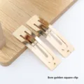 8cm pince a cheveux carree doree barrette en metal accessoire de coiffure femme et fille - Pince carrée / 8cm / Or