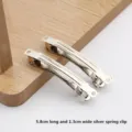 Base de barrette pince à cheveux ressort argentée DIY de 5,8cm de long et 1,3cm de large. - Pinces à ressort / 5.8cm / Or