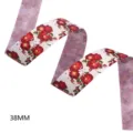38mm red rose floral grosgrain ribbon for hair bows DIY crafts gift wrapping 10 yards - Style A1 * 100 Yards