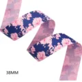 38mm floral grosgrain ribbon double sided fabric strip for DIY hair bows crafts sewing 10 yards - Style A2 * 100 Yards