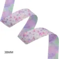 Watercolor Floral Ribbon 38mm Double Sided Thickened Fabric Ribbon for DIY Bows Hair Accessories - Style A4 * 100 Yards