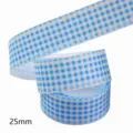 Nastro a quadretti blu 25mm, fettuccia in tessuto vichy per lavori fai da te e confezioni regalo. - M-21329-303 * 10 Yard