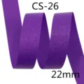 Purple glitter grosgrain ribbon 22mm for DIY hair bows, gift wrapping and holiday decor. - 26#-Purple (CS-26)