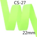Fluorescent green grosgrain ribbon with glitter, 22mm width, ideal for DIY bows and gift wrapping. - 27#-Fluorescent Green (CS-27)