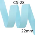 Light blue grosgrain ribbon with colorful glitter, 22mm wide, ideal for DIY hair bows and gift wrapping. - 28#-Sky Blue (CS-28)