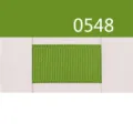 Green solid color grosgrain ribbon sample variant 0548 for craft wrapping and bows. - Size 10 / Green (0548)