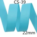 Light blue glitter grosgrain ribbon 22mm wide for DIY hair bows and gift packaging crafts. - 32#-Light Blue (CS-39)