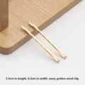 Lot de pinces à cheveux ondulées dorées en métal épingles 5.5cm longueur pour coiffure quotidienne - Pince à cheveux ondulée / 5.50 cm / Or