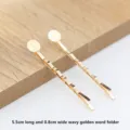 Pinces à cheveux plates et ondulées dorées accessoire DIY 5,5 cm de long 0,8 cm de large - Pince à cheveux ondulée / Vagues Dorées / Or