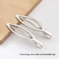 7.3cm pinces a cheveux bec de canard ovales argentees metal creux accessoires de coiffure - Pince Ovale / 7.3cm / Argent