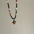 Halloween pompoen heksenhoed hanger kraal ketting handgemaakte feestelijke sieraden - Pompoen Tovenaarshoed Stijl (02)