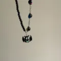 Halloween cartoon vleermuis hanger kralen ketting gotische stijl sieraden voor vrouwen - Zwarte Kralenketting Vleermuis Stijl (06)