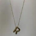 Gouden 26 letters hanger ketting modieuze minimalistische sleutelbeen ketting sieraden - Goud R