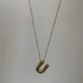 Gouden 26 letter U hanger ketting koper verguld echt goud elegante sleutelbeen - Goud U