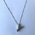 Zilverkleurige letter Y hanger ketting met fijn kralenketting minimalistische sieraden - Zilver Y
