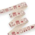 Cute printed cotton linen ribbon for DIY hair bows, handmade sewing and crafting accessories. - French Retro Town Pattern / 1 Yard 20mm / CP2