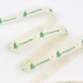 Cotton linen Christmas ribbon DIY hair accessory gift wrapping decorative craft strip 10m - CP3-Christmas Tree & French Wish (20210728-01) / 1 Yard/Pack