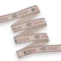 Vintage airmail patterned cotton linen fabric ribbon for DIY hair bows and handmade craft projects. - Airmail Red Blue Stripe Style / 1 Yard 16mm / CP3