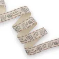 Vintage postal style cotton linen ribbon DIY bow hair accessory craft decorative tape - Air Mail Retro Pattern / 1 Yard 20mm / CP6