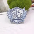 JK Uniform Embroidered Patch Blue White Shield Animal Space Badge DIY Clothing Decoration - Blue Shield Bear Brooch Style (BT015) / 1 Piece